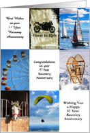41 Year Recovery Anniversary. Custom Text card
