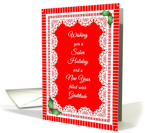 Sober Holiday wishes and a Gratitude filled New Year card (1448360)