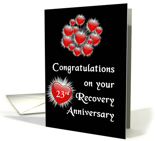 23rd Year Recovery Anniversary. Custom Text card (1449928)