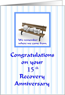 15th Year Recovery Anniversary. We remember, Custom Text card