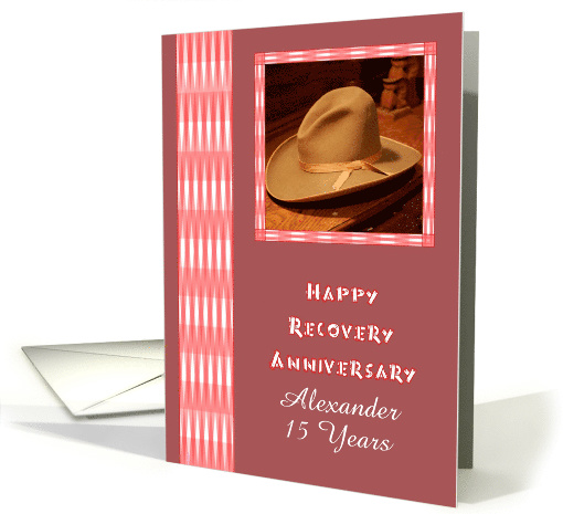 15 Years, Our hats are off to your anniversary. Custom Text card