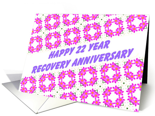 22 Year Happy Recovery Anniversary wish on a field of... (1478204)