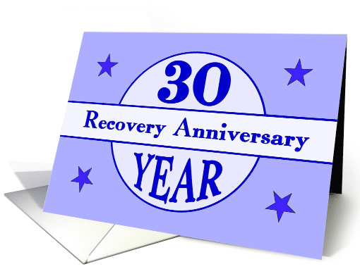 30 Year, Recovery Anniversary card (1478916)