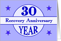 30 Year, Recovery Anniversary card