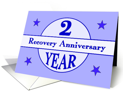 2 Year, Recovery Anniversary card (1479702)