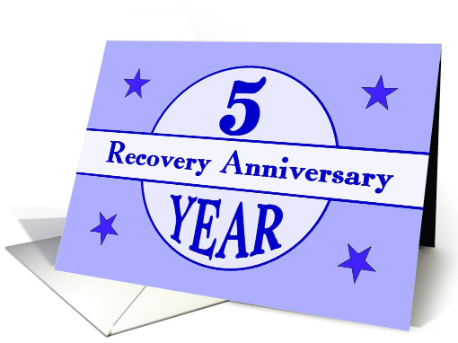 5 Year, Recovery Anniversary card (1479708)