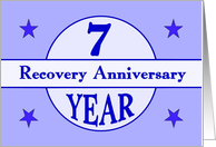 7 Year, Recovery Anniversary card
