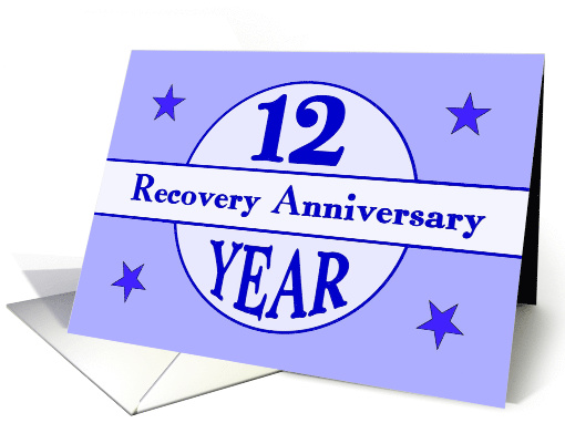 12 Year, Recovery Anniversary card (1479736)