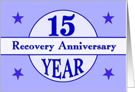 15 Year, Recovery Anniversary card