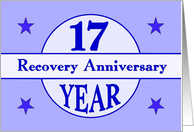17 Year, Recovery Anniversary card