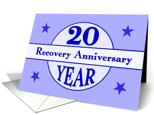 20 Year, Recovery Anniversary card (1479752)