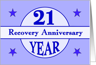 21 Year, Recovery Anniversary card