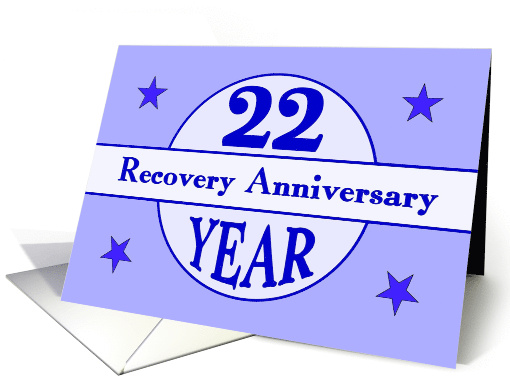 22 Year, Recovery Anniversary card (1480036)