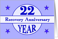 22 Year, Recovery Anniversary card