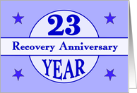23 Year, Recovery Anniversary card