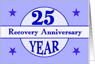 25 Year, Recovery Anniversary card