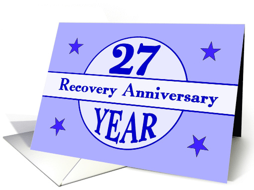 27 Year, Recovery Anniversary card (1480048)