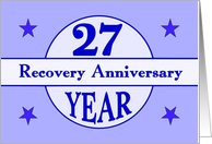 27 Year, Recovery Anniversary card