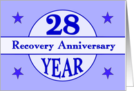 28 Year, Recovery Anniversary card