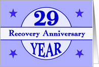 29 Year, Recovery Anniversary card
