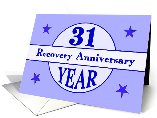 31 Year, Recovery Anniversary card (1480054)