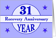 31 Year, Recovery Anniversary card