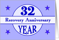 32 Year, Recovery Anniversary card