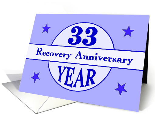 33 Year, Recovery Anniversary card (1480228)