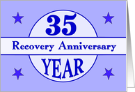 35 Year, Recovery Anniversary card