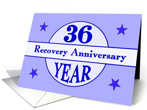 36 Year, Recovery Anniversary card (1480234)