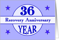 36 Year, Recovery Anniversary card