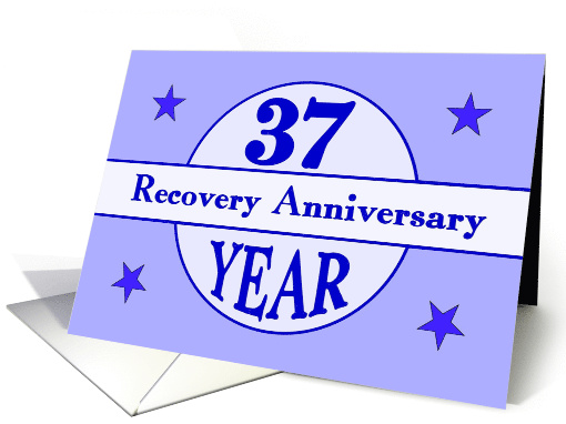 37 Year, Recovery Anniversary card (1480236)