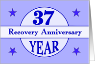 37 Year, Recovery Anniversary card