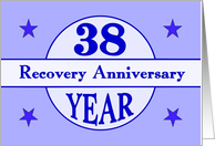 38 Year, Recovery Anniversary card