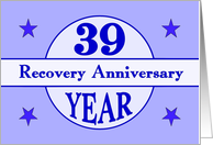 39 Year, Recovery Anniversary card