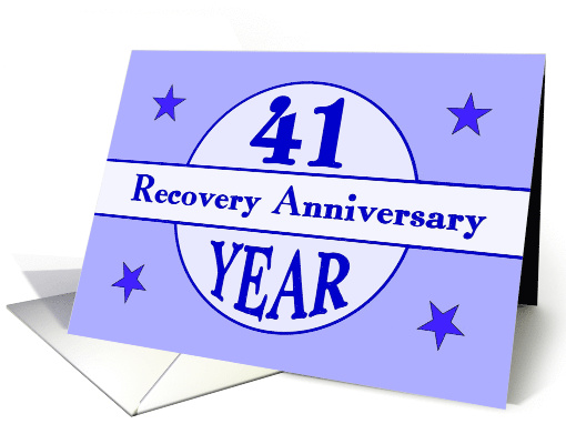 41 Year, Recovery Anniversary card (1480358)