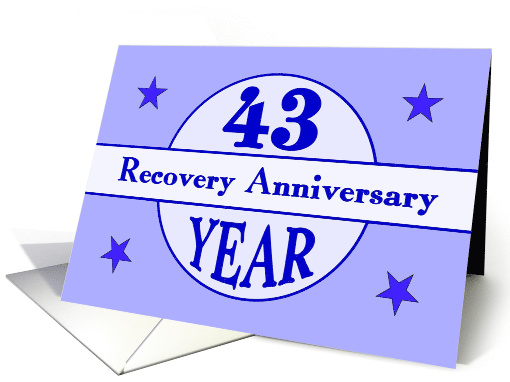 43 Year, Recovery Anniversary card (1480362)