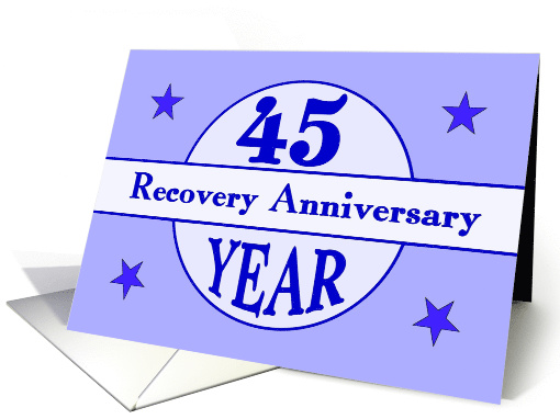 45 Year, Recovery Anniversary card (1480368)