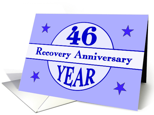 46 Year, Recovery Anniversary card (1480372)