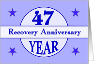 47 Year, Recovery Anniversary card