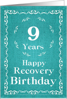9 Years, Happy Recovery Birthday card
