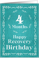 4 Months, Happy Recovery Birthday card