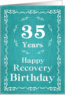 35 Years, Happy Recovery Birthday card