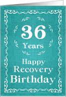 36 Years, Happy Recovery Birthday card