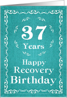 37 Years, Happy Recovery Birthday card