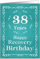 38 Years, Happy Recovery Birthday card