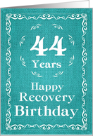 44 Years, Happy Recovery Birthday card