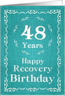 48 Years, Happy Recovery Birthday card