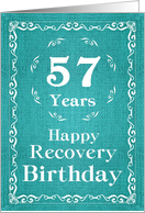 57 Years, Happy Recovery Birthday card