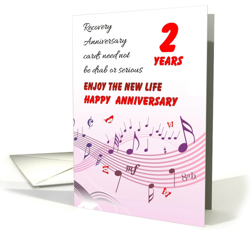 2 Years, Happy Recovery Anniversary card (1491048)